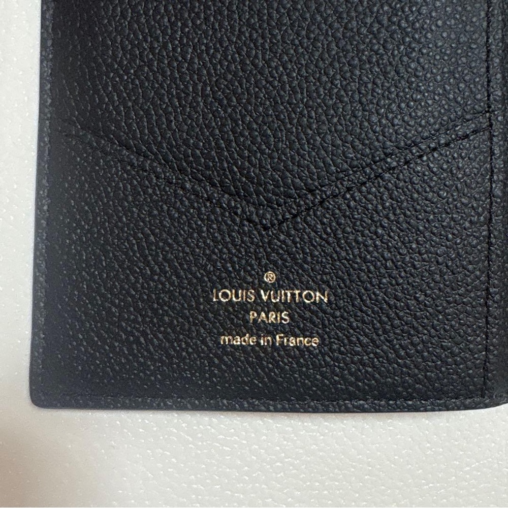 Louis Vuitton Black & Beige Monogram Passport Cover - Picture 5 of 8